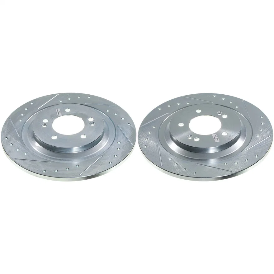 Front DRILLEDSLOTTED ROTOR PAIR for Hyundai Sonata
