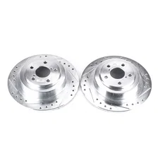 Rear DRILLEDSLOTTED ROTOR PAIR for Subaru image 2