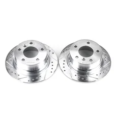 Rear DRILLEDSLOTTED ROTOR PAIR for BMW Z3 image 2