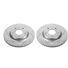 Front DRILLEDSLOTTED ROTOR PAIR for Kia image 2