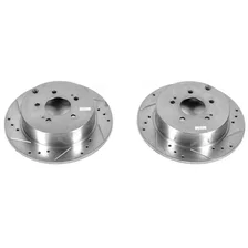 Rear DRILLEDSLOTTED ROTOR PAIR for Mitsubishi Endeavor image 2