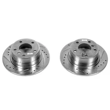 Rear DRILLEDSLOTTED ROTOR PAIR for BMW Z4 image 2
