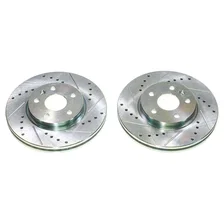 Front DRILLEDSLOTTED ROTOR PAIR for Chevrolet image 2