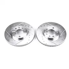 Front DRILLEDSLOTTED ROTOR PAIR image 2