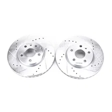 Front DRILLEDSLOTTED ROTOR PAIR image 2