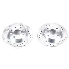 Rear DRILLEDSLOTTED ROTOR PAIR for Mazda Miata image 2