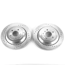 Rear DRILLEDSLOTTED ROTOR PAIR for Mercedes-Benz image 2