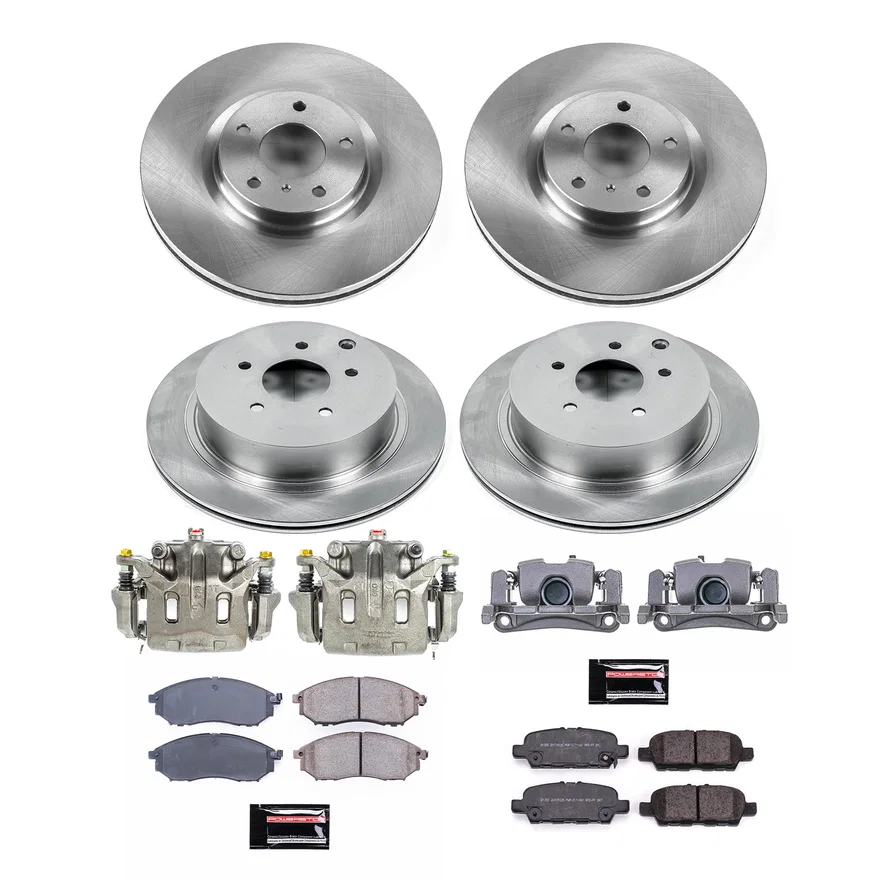 PowerStop KCOE8061A, Front and Rear AUTOSPECIALTY KIT W/CALS for INFINITI QX70
