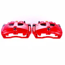 Rear RED CALIPER PAIR W/BRKT image 2