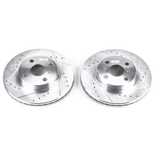Front DRILLEDSLOTTED ROTOR PAIR image 2