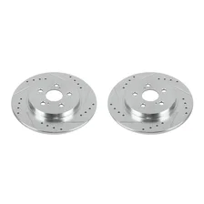 Rear DRILLEDSLOTTED ROTOR PAIR for Lexus CT200h image 2