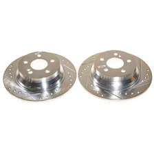 Rear DRILLEDSLOTTED ROTOR PAIR for Mercedes-Benz image 2