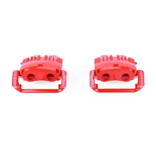 Front RED CALIPER PAIR W/BRKT for Ford Mustang image 2