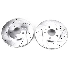 Front DRILLEDSLOTTED ROTOR PAIR for Chevrolet HHR image 2
