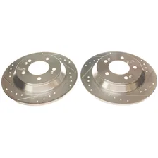 Rear DRILLEDSLOTTED ROTOR PAIR image 2
