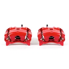 Front RED CALIPER PAIR W/BRKT for Nissan image 2