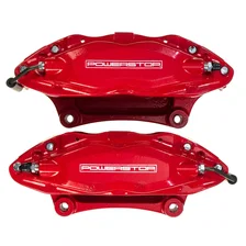 Front RED CALIPER PAIR W/O BRKT for Ford Mustang image 2