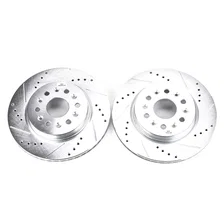 Rear DRILLEDSLOTTED ROTOR PAIR image 2
