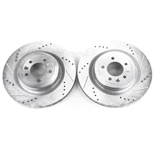 Rear DRILLEDSLOTTED ROTOR PAIR for Land Rover image 2