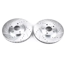 Front DRILLEDSLOTTED ROTOR PAIR for Lexus image 2