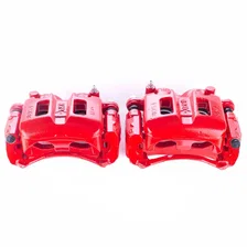 Front RED CALIPER PAIR W/BRKT for Mitsubishi Montero image 2