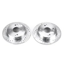 Rear DRILLEDSLOTTED ROTOR PAIR image 2