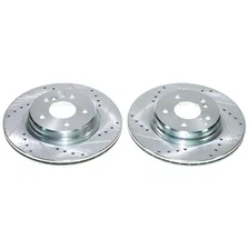 Rear DRILLEDSLOTTED ROTOR PAIR image 2