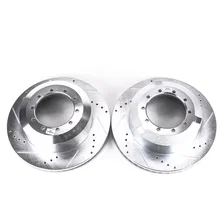 Rear DRILLEDSLOTTED ROTOR PAIR for Ford image 2
