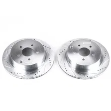 Rear DRILLEDSLOTTED ROTOR PAIR image 2