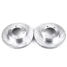 Front DRILLEDSLOTTED ROTOR PAIR for Toyota image 2