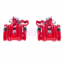 Rear RED CALIPER PAIR W/BRKT image 2