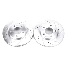 Front DRILLEDSLOTTED ROTOR PAIR image 2