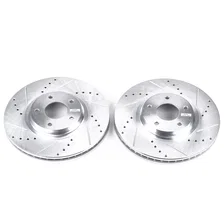 Front DRILLEDSLOTTED ROTOR PAIR image 2