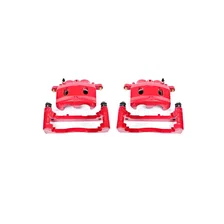 Front RED CALIPER PAIR W/BRKT image 2