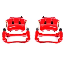 Front RED CALIPER PAIR W/BRKT for Ford Mustang image 2