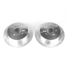 Rear DRILLEDSLOTTED ROTOR PAIR for Hyundai Santa Fe image 2