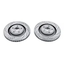 Front DRILLEDSLOTTED ROTOR PAIR image 2
