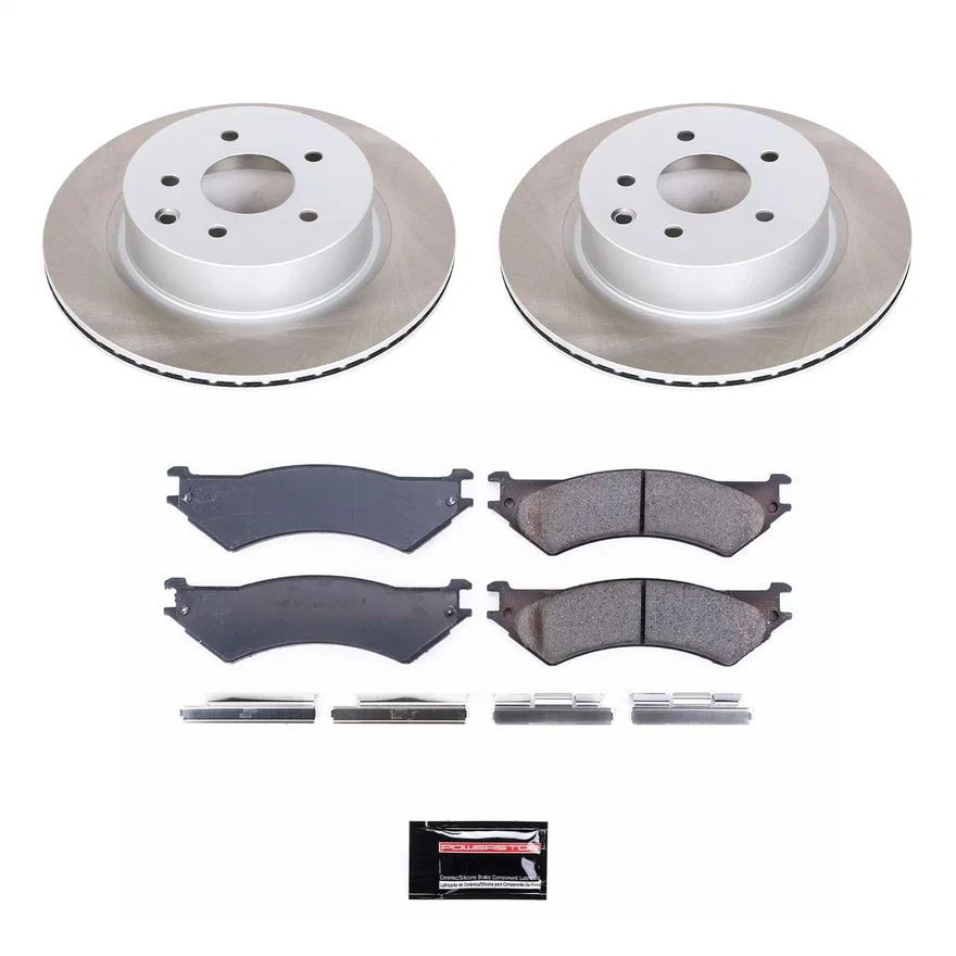Rear SEMI-COATED ROTOR KIT for Ford