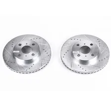 Front DRILLEDSLOTTED ROTOR PAIR for Scion image 2