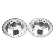 Rear DRILLEDSLOTTED ROTOR PAIR for Acura RL image 2
