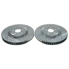 Front DRILLEDSLOTTED ROTOR PAIR for Ford Edge image 1