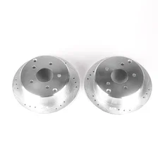 Rear DRILLEDSLOTTED ROTOR PAIR for Pontiac GTO image 2