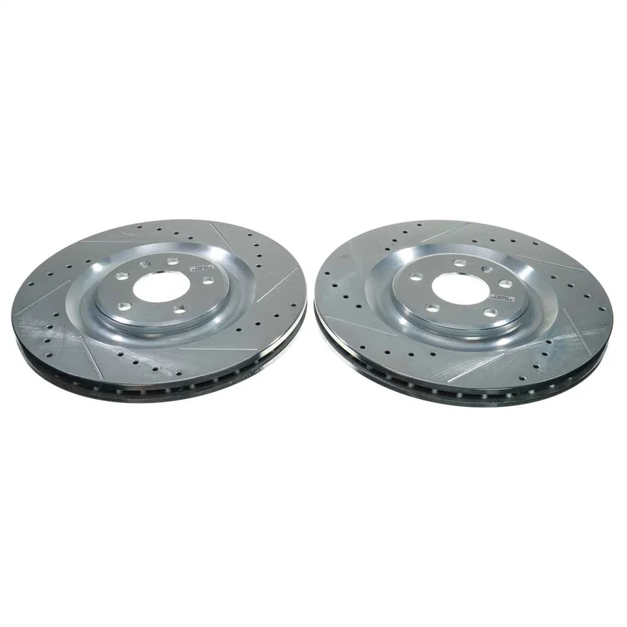 Rear DRILLEDSLOTTED ROTOR PAIR for Audi