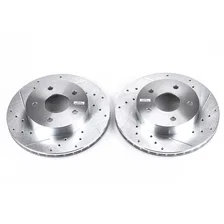 Front DRILLEDSLOTTED ROTOR PAIR for Jeep Grand Cherokee image 2