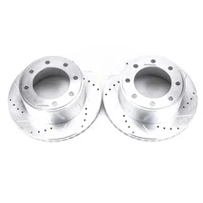Rear DRILLEDSLOTTED ROTOR PAIR for Ford image 2