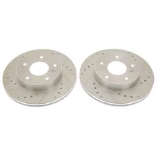 Rear DRILLEDSLOTTED ROTOR PAIR for Pontiac Firebird image 2
