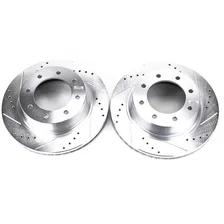 Front DRILLEDSLOTTED ROTOR PAIR for Nissan image 2