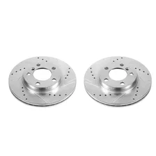 Front DRILLEDSLOTTED ROTOR PAIR for Mini image 2