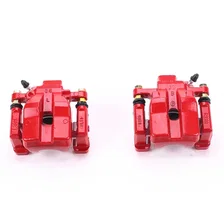 Rear RED CALIPER PAIR W/BRKT image 2