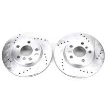 Front DRILLEDSLOTTED ROTOR PAIR for Mini Cooper image 2